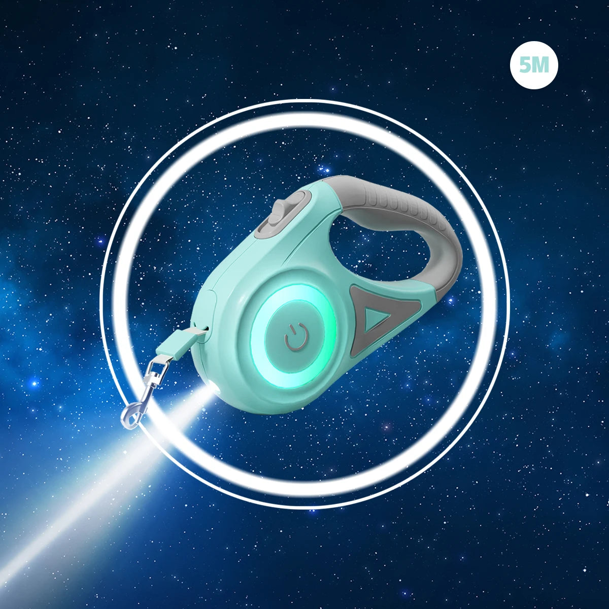 LED Retractable Dog Leash with light for  Small To Medium Pets