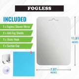 Acrylic Anti Fog Mirror With Suction Cup For Bathroom