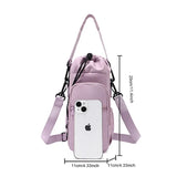 Women And Men's Oxford Lightweight Waterproof Crossbody Water Bottle And Phone Bag