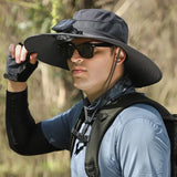 Camouflage Outdoor Sun Protective Hat with Solar Powered Fans