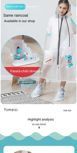 Children's Non-Slip Overshoes Galoshes  With Zipper
