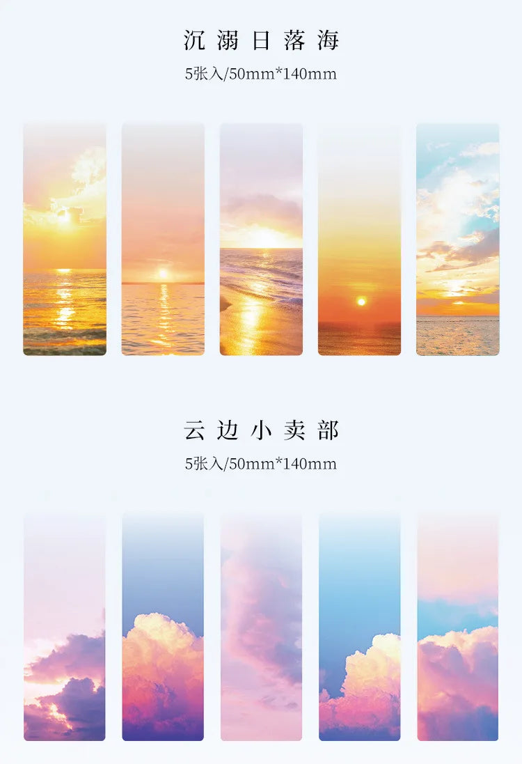 5pcs Star Ocean Translucent Bookmark