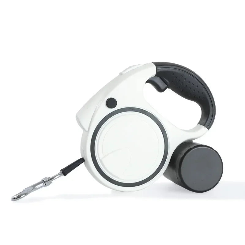 Automatic 5M Retractable Dog Leash For Small-Medium Pets With Bag Holder