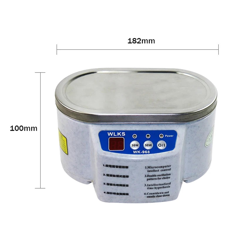 30W, 50W, Or 40W HZ Electric Ultrasonic Cleaner For Watches, Glasses, Razor, Dentures, Contact Lens, Or Jewelry