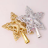 Plastic Five-pointed Star Snowflake Christmas Tree Top