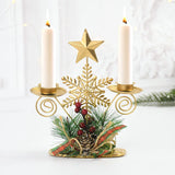 Christmas Wrought Iron Candlestick Holders