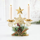 Christmas Wrought Iron Candlestick Holders