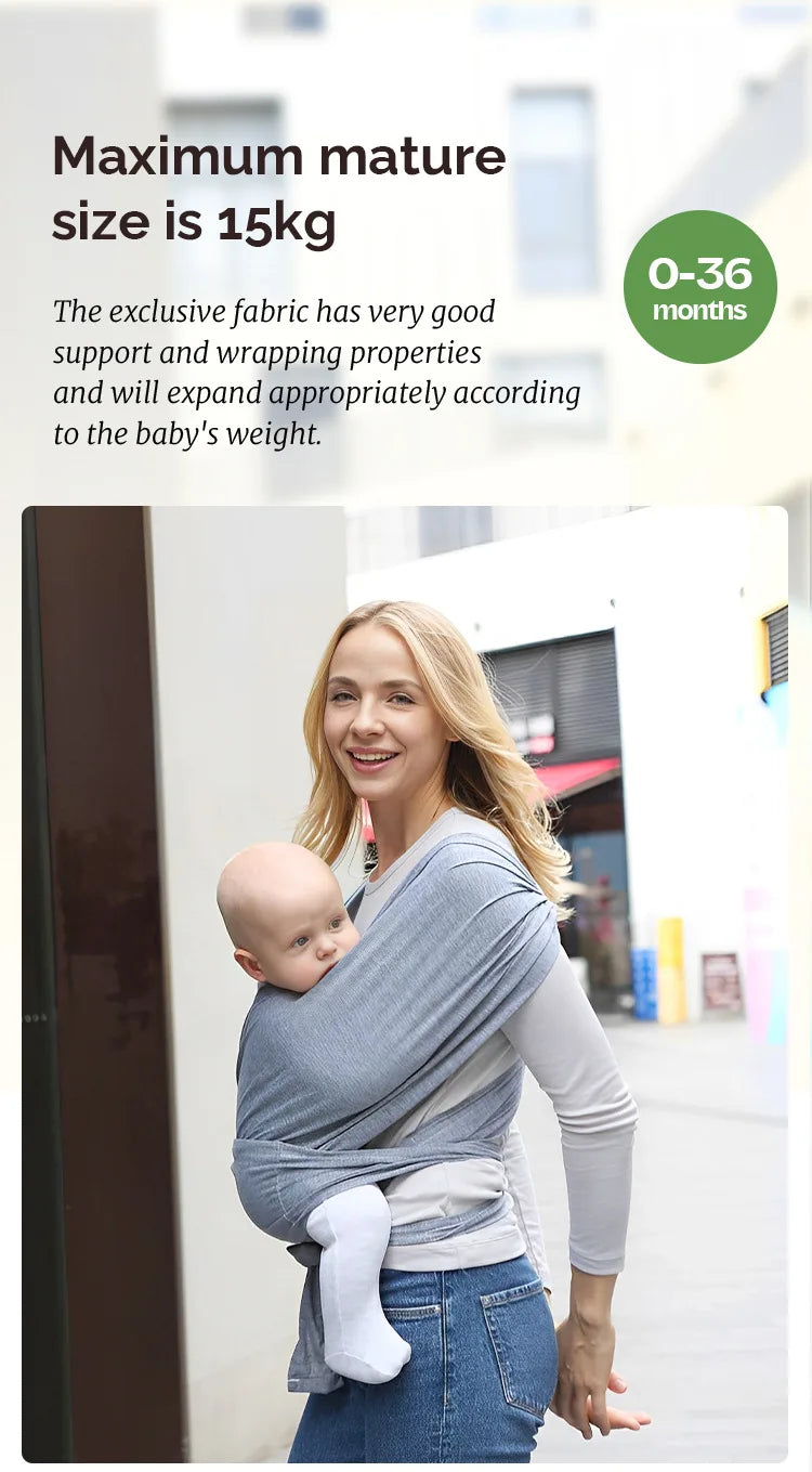 PANGDUBE 100% Polyester Kangaroo Wrap for Babies 0-15 Months
