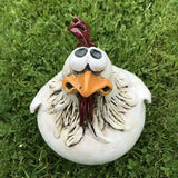 Resin Chicken Fence Decor