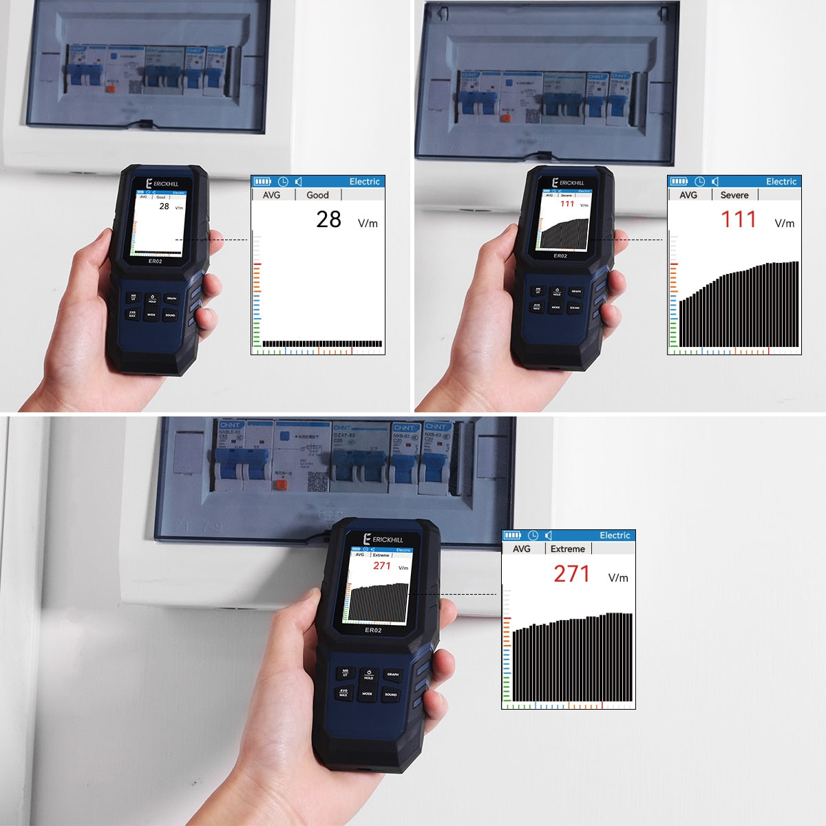 Rechargeable EMF Meter Electromagnetic Field Radiation Detector.