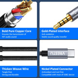 Type C to 3.5mm Jack AUX Cable Audio DAC Chip 4 Poles Microphone 3 5 HiFi Headset Adapter for Samsung Google Pixel Huawei Xiaomi