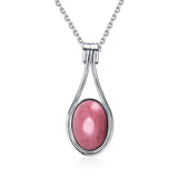 Oval 10X14MM  Sterling Silver Platinum Natural Labradorite Pendants