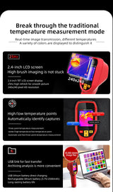 BSIDE Thermal Imager Camera HX1 Laser Thermographic HD Display For Circuit PCB Repair Pipeline Detection Medical Laser position