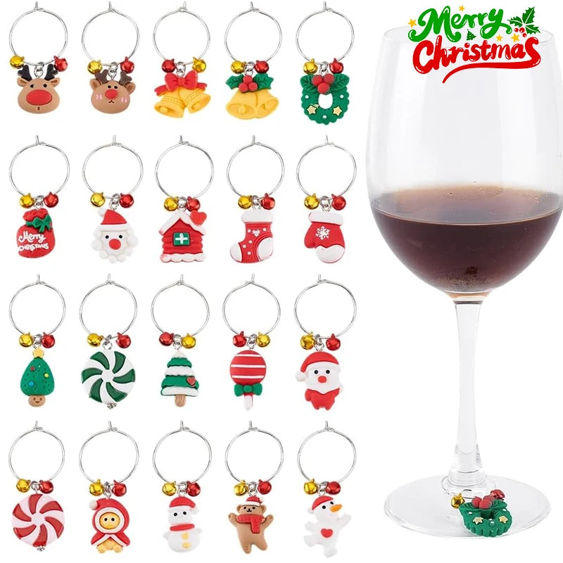 Christmas Wine Glass Charms