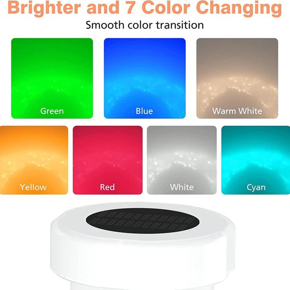 Solar Floating Chlorine 3 Inch Dispenser with Colorful Light
