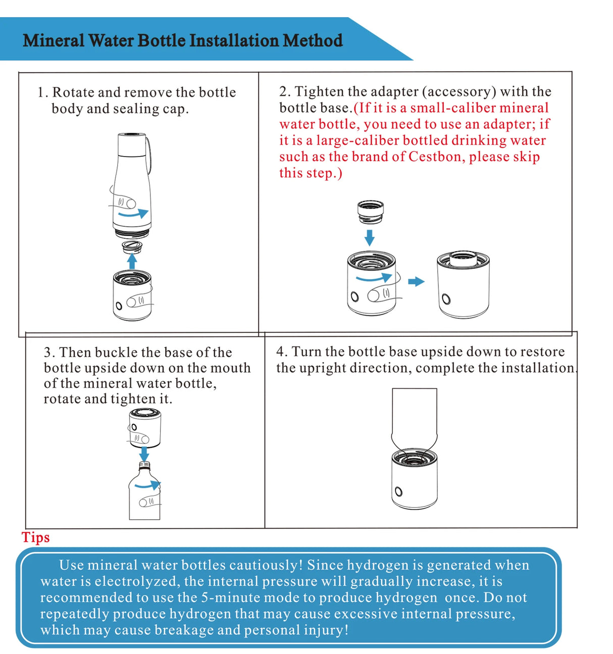 ALTHY Premium Molecular Hydrogen Water Generator Bottle DuPont SPE+PEM Dual Chamber Maker + H2 Inhalation Device 5000ppB Max