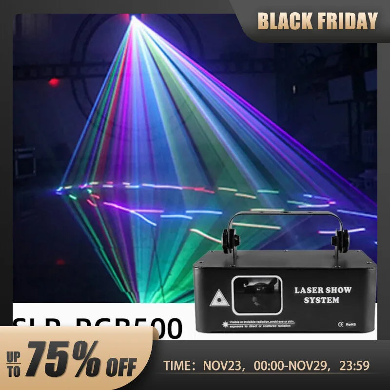 RGB 500MW  Laser Beam Light Projector DMX For Dance Parties