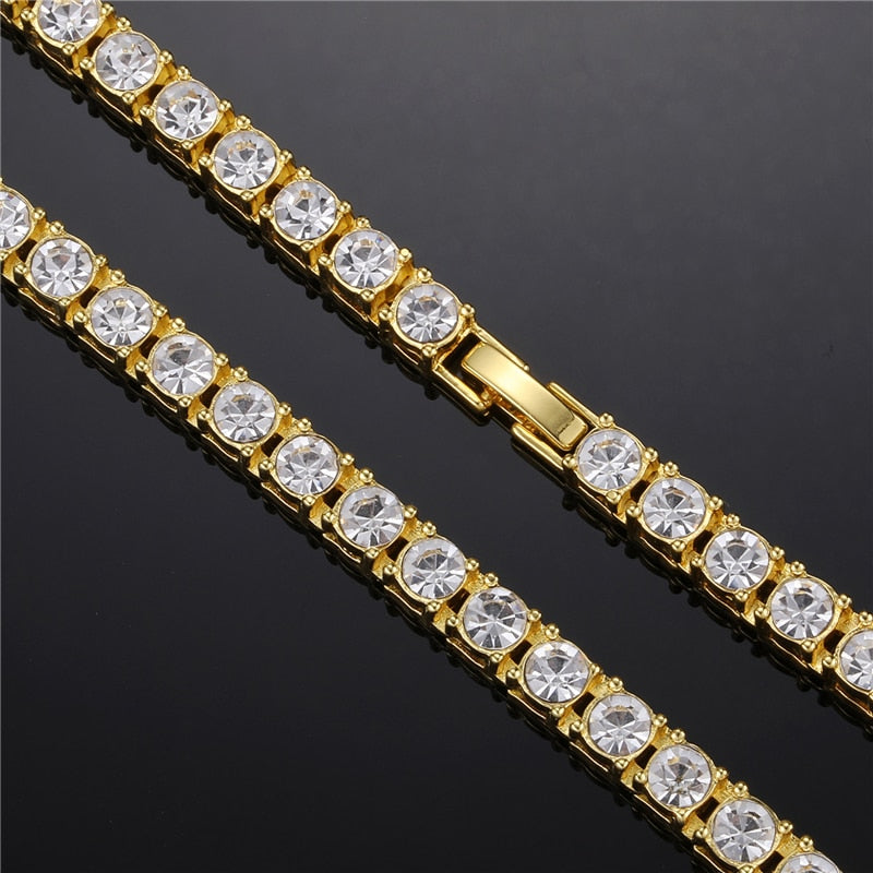 Hip Hop Cubic Zirconia  chain Bracelet.