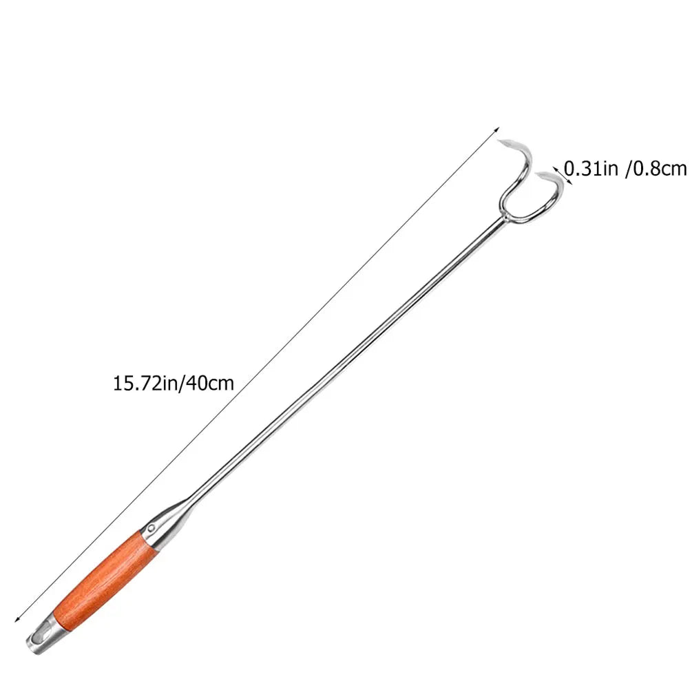 Stainless Steel Barbeque Hook For Grilling/Flipping Meat