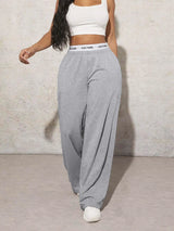 High Waisted Tummy Control Wide Leg Sweatpants