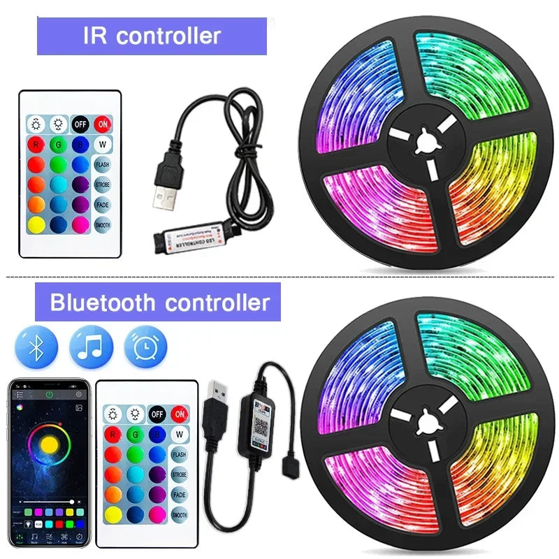 USB LED Strip Lights APP Control Color Changing 5050 RGB