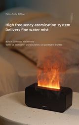 LED Simulation Flame Aroma Diffuser Mini Air Humidifier Machine With Timer