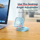 500mAh USB Rechargeable Handheld Portable Fan with Mirror