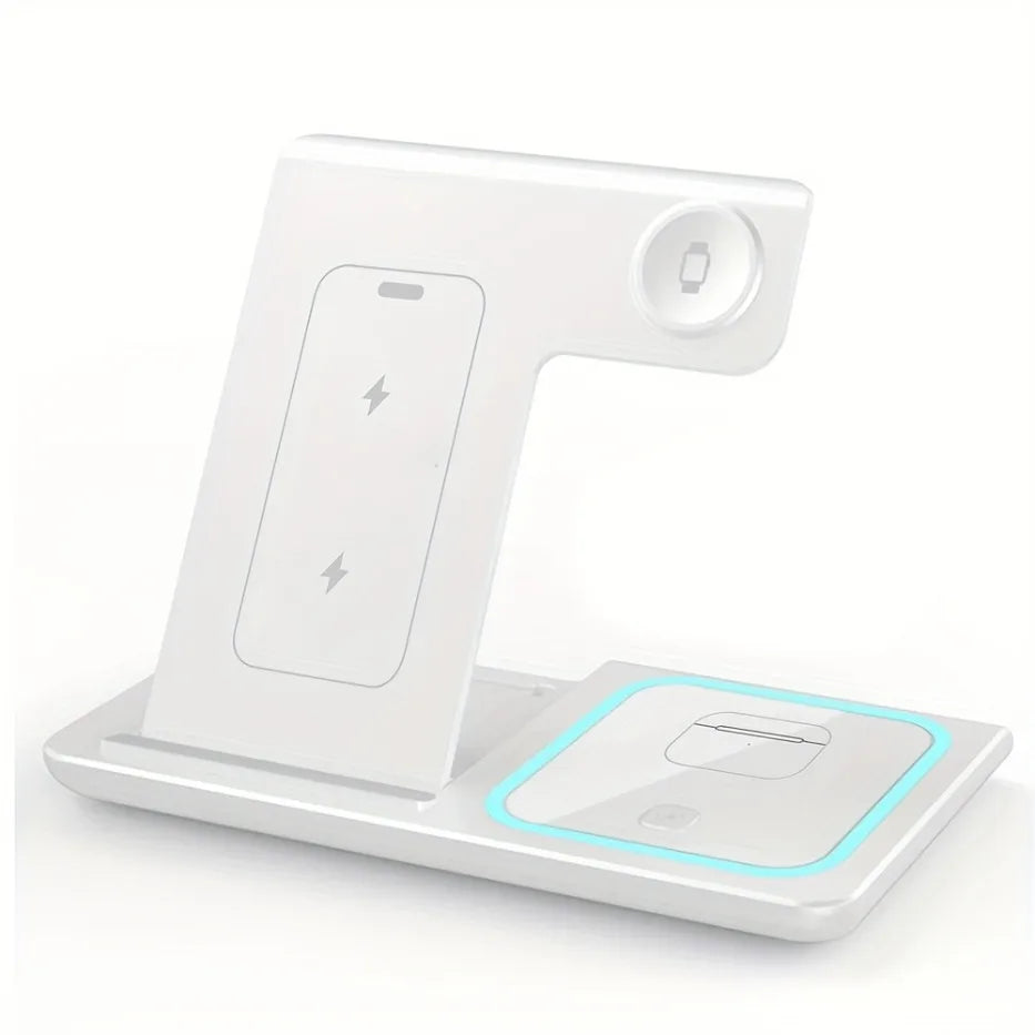 3 in 1 100W  Foldable Wireless Night Light Fast Charging Station For iPhone 16 15 14 13 12 And Apple Watch Airpods