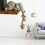 3 Pcs/set Resin Mini Elephant Figurines