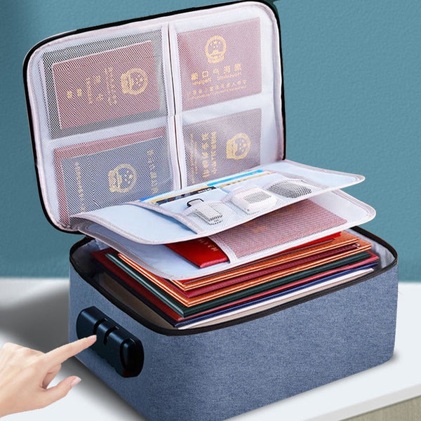 3-layers Document Storage Box With Password Lock.