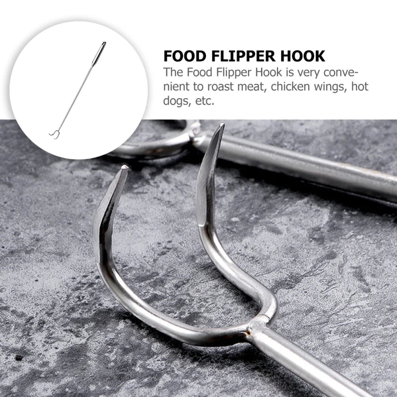 Stainless Steel Barbeque Hook For Grilling/Flipping Meat
