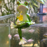 Resin Hanging Funny Drinking Frog Figurine For Planter Pots