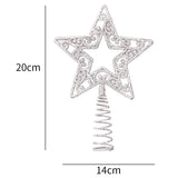 Plastic Five-pointed Star Snowflake Christmas Tree Top