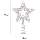 Plastic Five-pointed Star Snowflake Christmas Tree Top