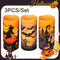 Set of 3 Real Wax Halloween Flameless Flickering LED/Battery Operated Candles.