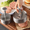 Stainless Steel Non-Stick Hamburger Patty Maker.