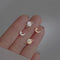 Zircon 925 Silver Or Gold Plated Pierced Stud Earrings