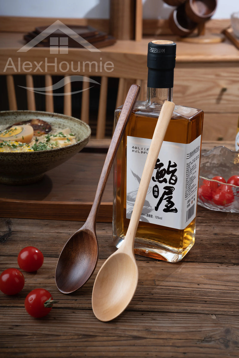 6 Piece  9 Inch Bamboo Mixing Spoons