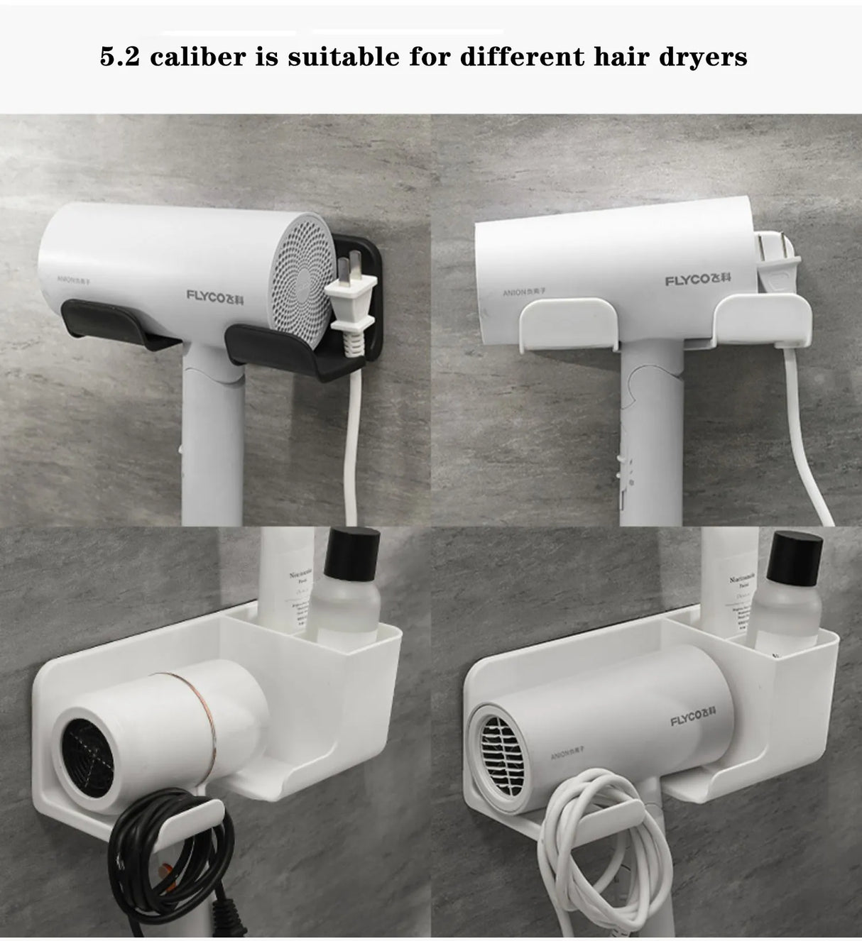 Wall Mounted Hair Straightener/Hair Dryer Holder.