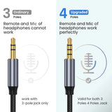 Type C to 3.5mm Jack AUX Cable Audio DAC Chip 4 Poles Microphone 3 5 HiFi Headset Adapter for Samsung Google Pixel Huawei Xiaomi