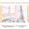 5pcs 9-hole wardrobe space-saving multifunctional storage rack