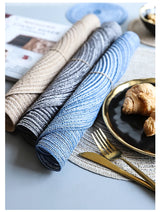6pcs Round Woven Anti Slip Placemats Or Coasters