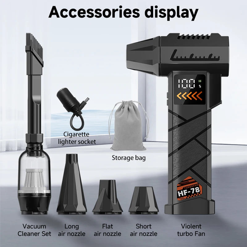 2800000RPM Electric Compressed Cordless Blower Or Vacuum Cleaner