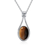 Oval 10X14MM  Sterling Silver Platinum Natural Labradorite Pendants