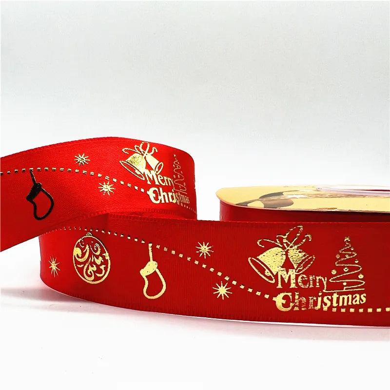 5yards Of 1inch(25mm) Christmas Polyester Ribbon.