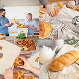 Reusable Linen Bread Bag With Drawstring