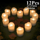 6/24Pcs Flameless LED Battery Powered Candles.
