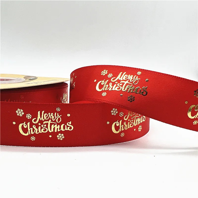 5yards Of 1inch(25mm) Christmas Polyester Ribbon.