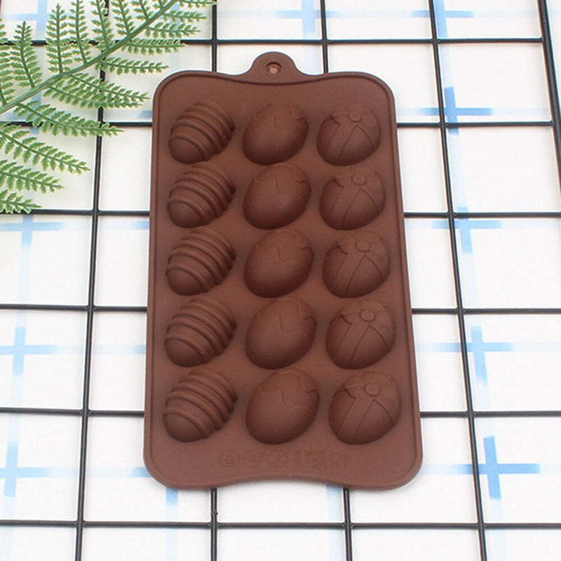 Easter Eggs Chocolate Silicone Mold.  Makes 15 Easter Eggs.