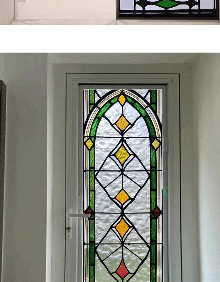 Electrostatic Vintage Stained Glass Window Sticker